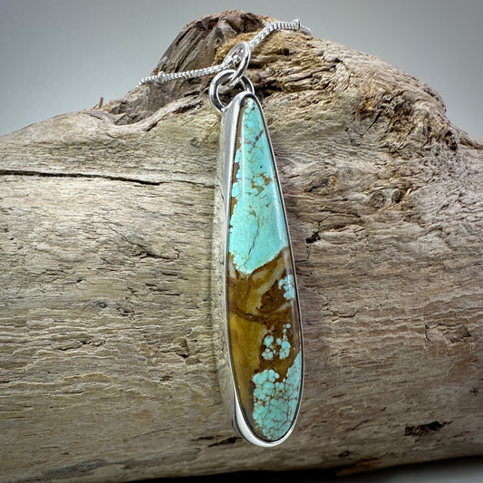 Number 8 Mine Turquoise Sterling Silver Necklace