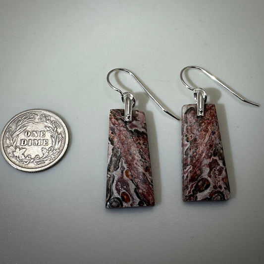 Leopard Skin Jasper Sterling Silver Earrings