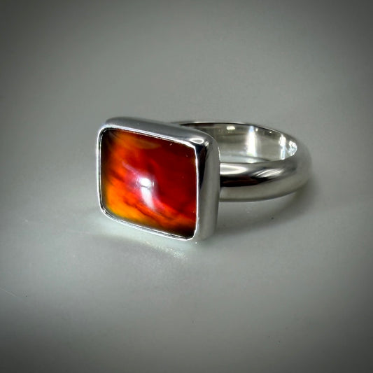 Montana Agate Sterling Silver Ring size 5 band