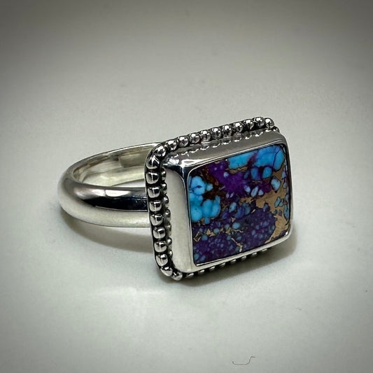 Purple Mojave in Sterling Silver size 6 band