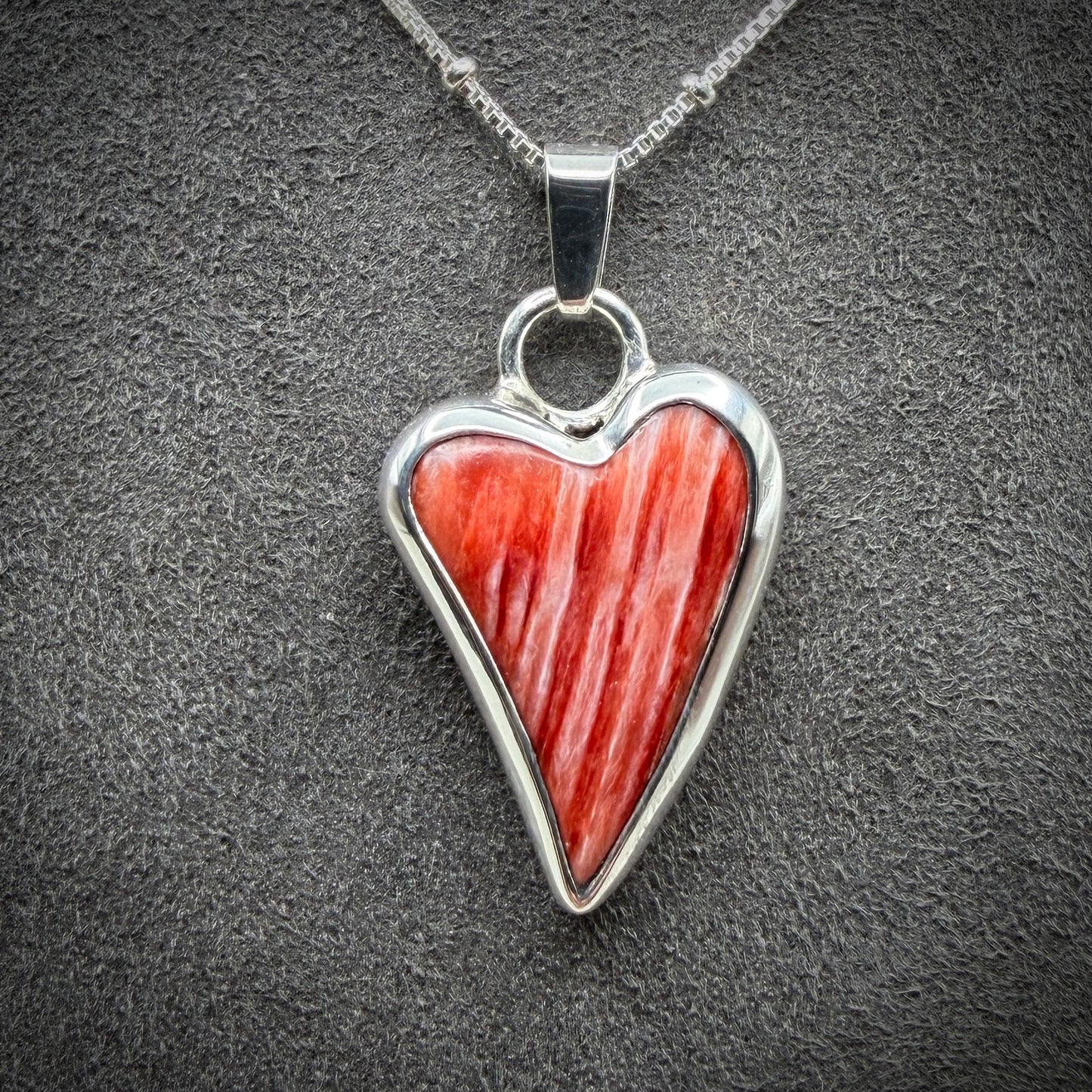 Spiny Oyster Shell Heart Necklace