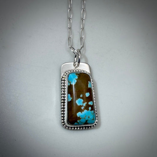 Number 8 Mine Turquoise Sterling Silver Necklace