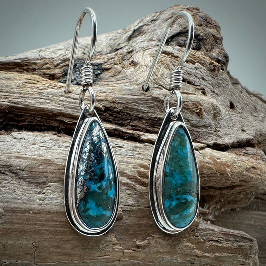 Smokey Mountain Turquoise Sterling Silver Earrings