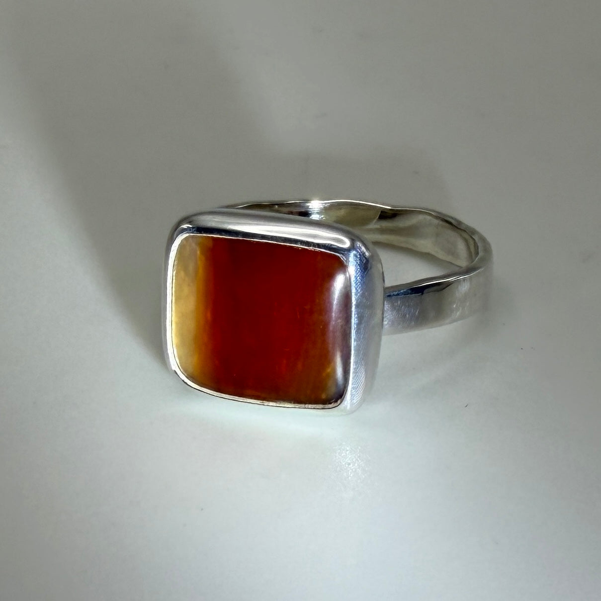 Montana Agate Sterling Silver Ring size 9 band