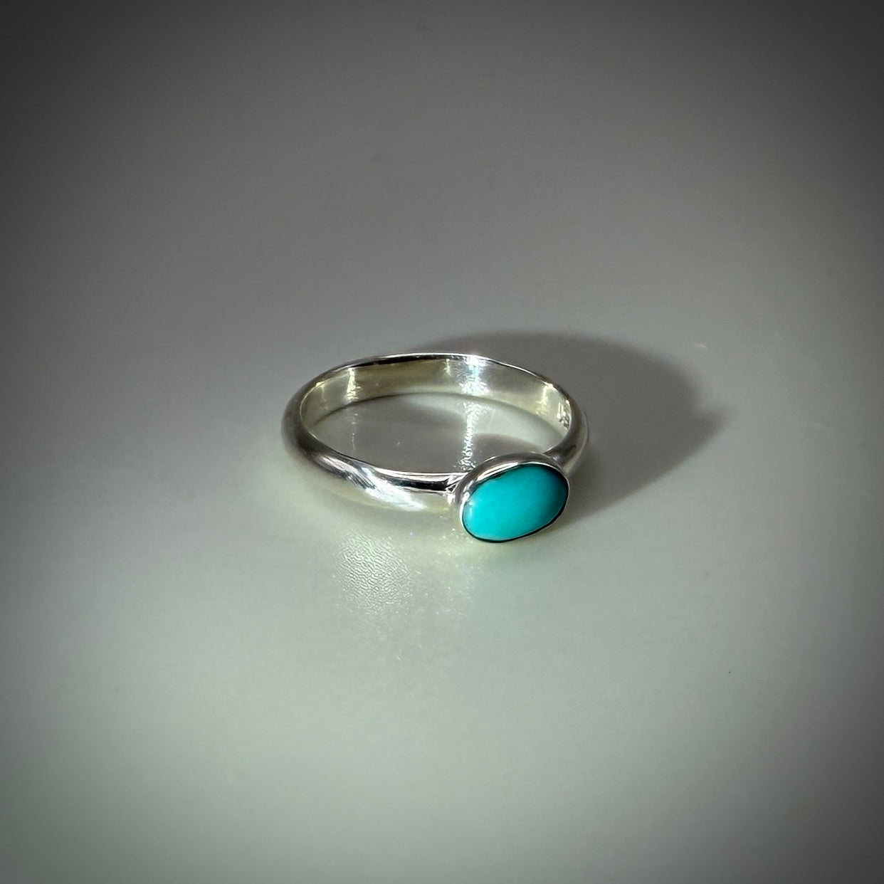 Sleeping Beauty Turquoise Sterling Silver Ring size 5.25