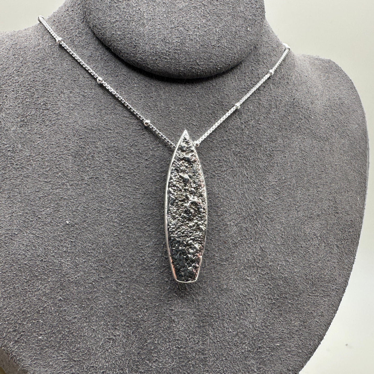 Surfboard Sterling Silver Necklace