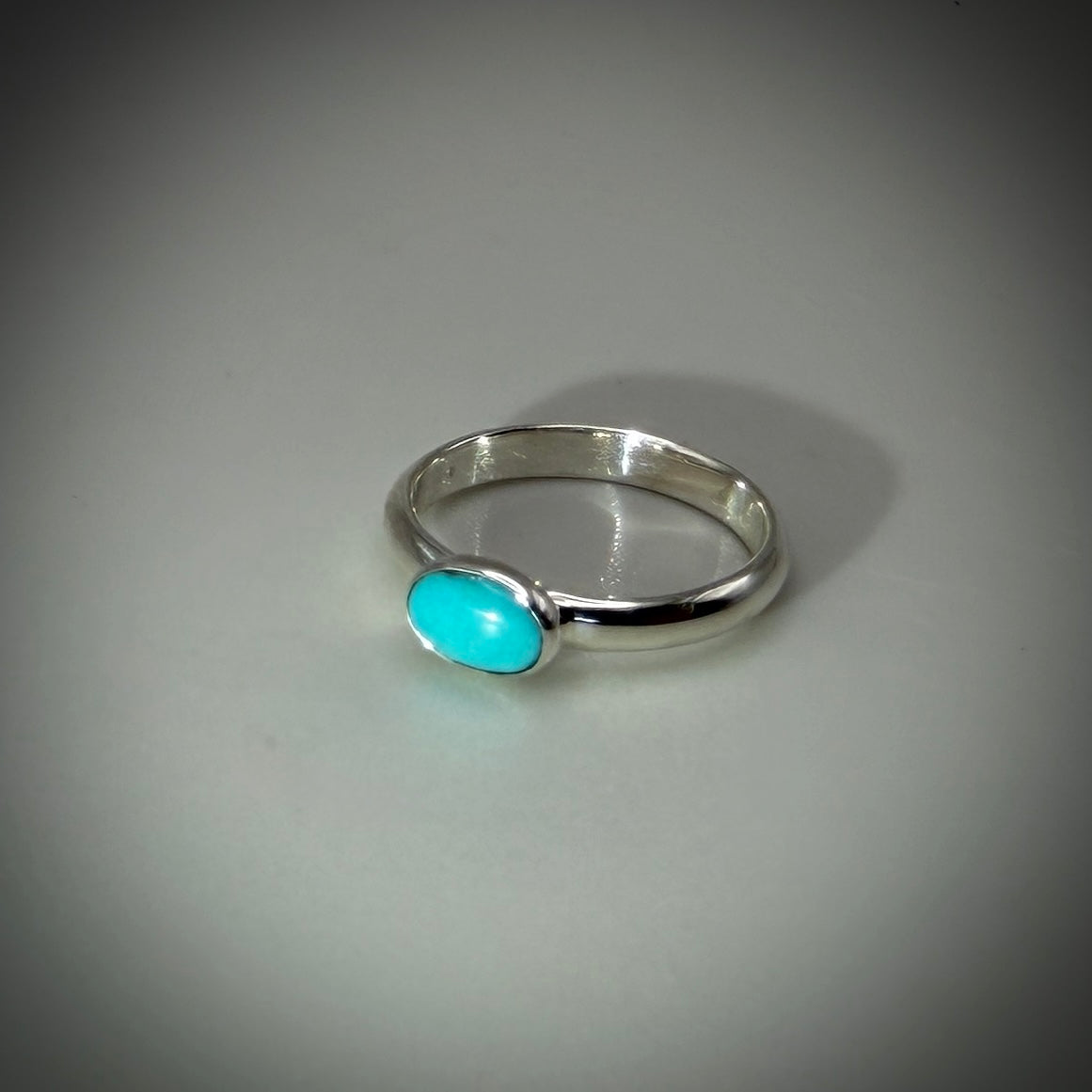 Sleeping Beauty Turquoise Sterling Silver Ring size 5.25