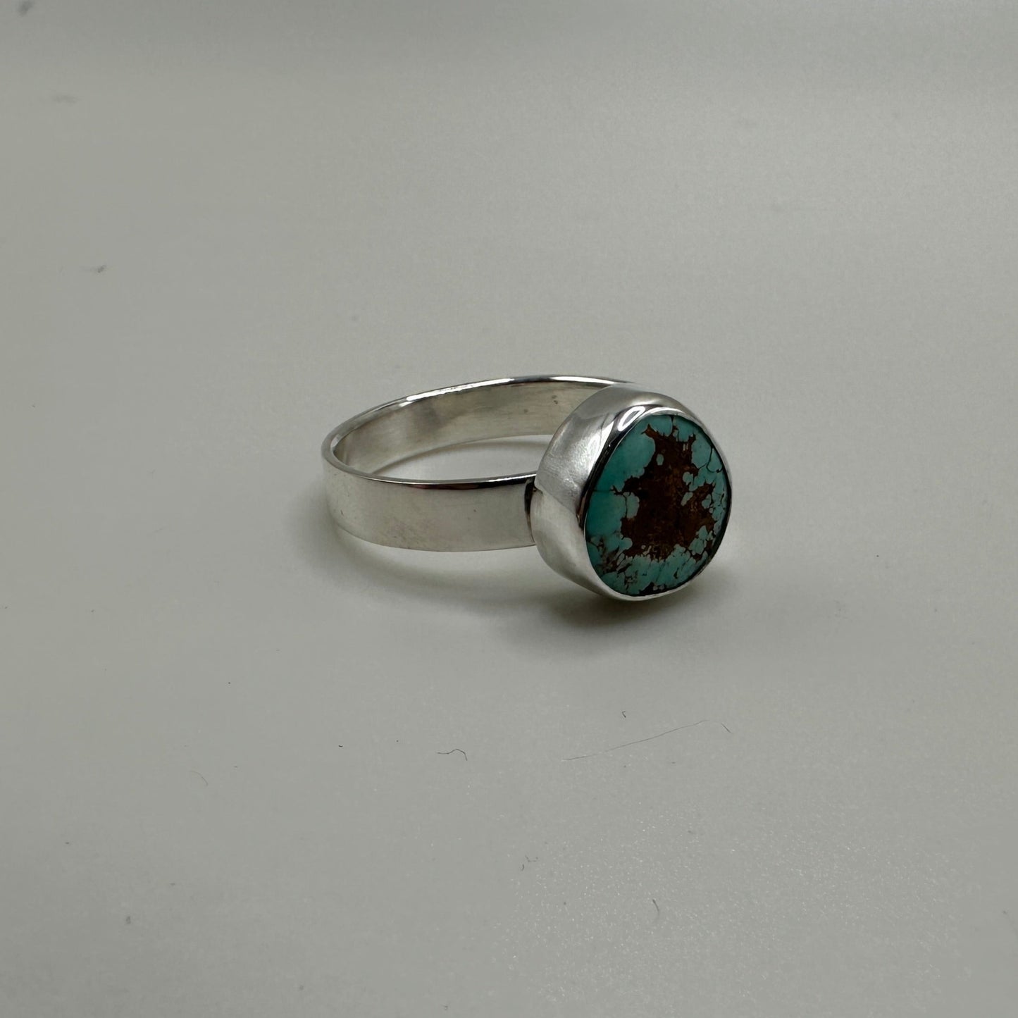 Royston Turquoise in Sterling Silver size 8 band