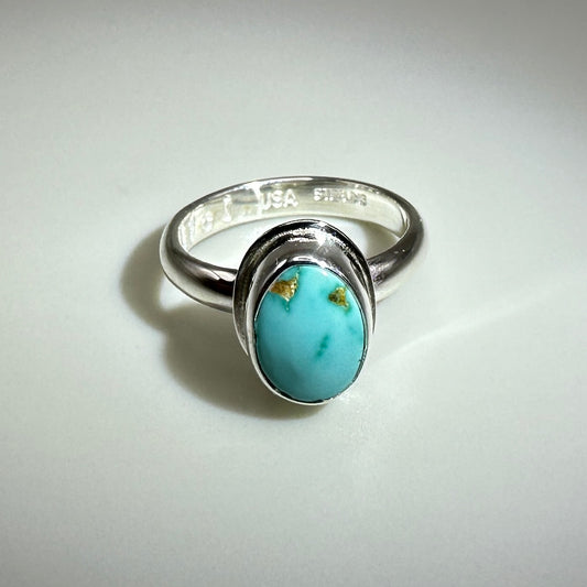 Royston Turquoise Sterling Silver Ring, Size 5