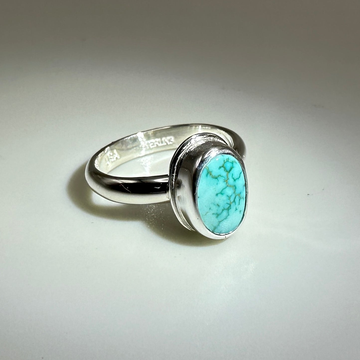 Royston Turquoise Sterling Silver Ring, Size 5.5