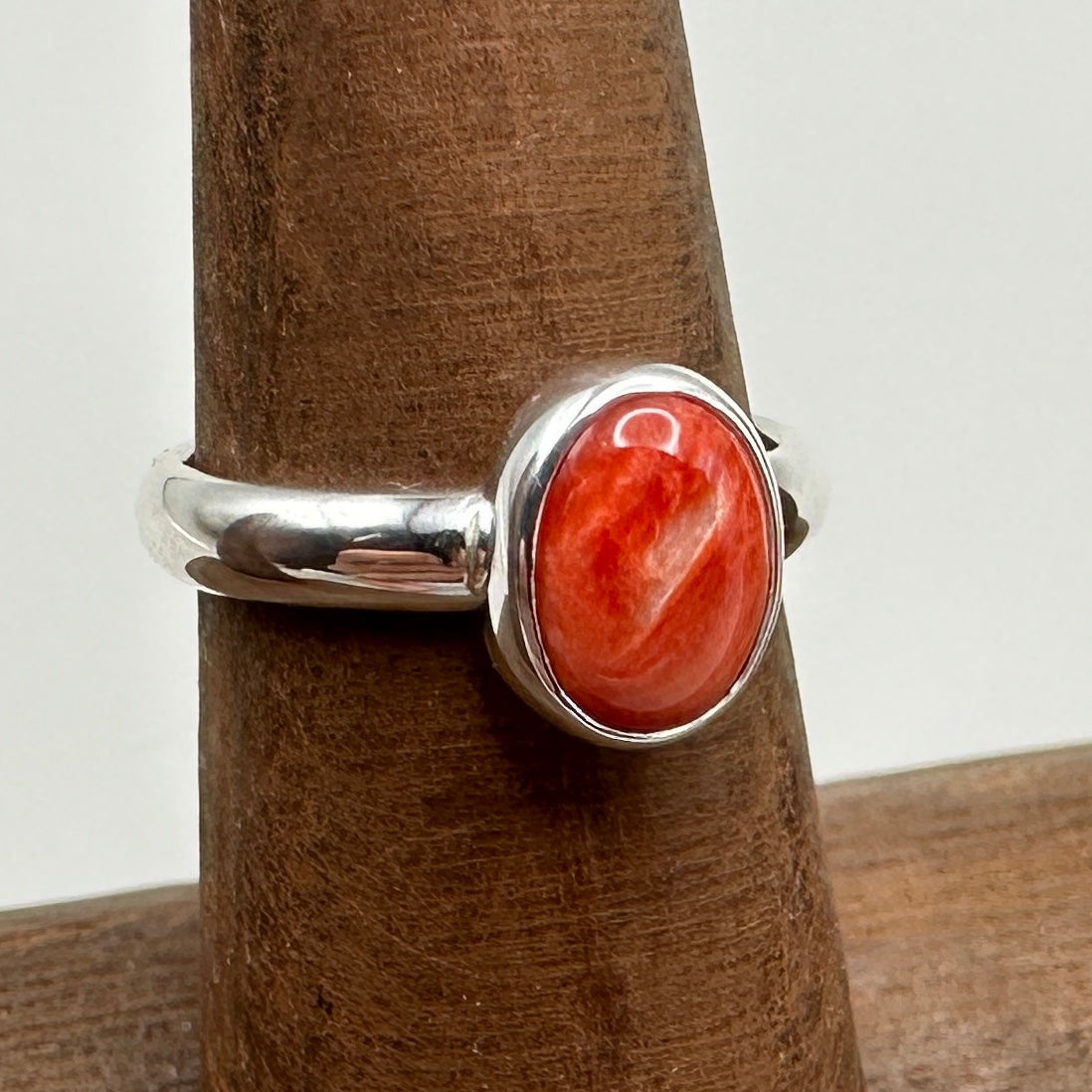 Spiney Oyster Sterling Silver Ring, Size 5.5