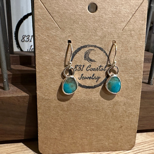 Kingman Turquoise Sterling Silver Earrings